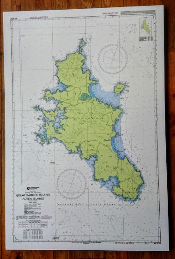 ART MOUNTED HYDROGRAPHIC CHARTS