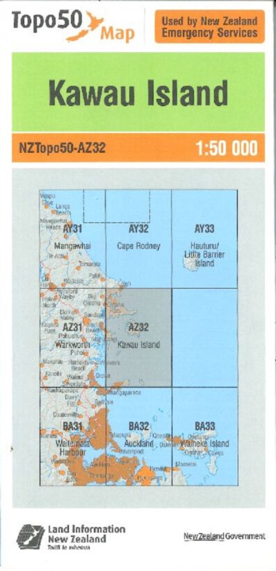 TOPO50 MAP KAWAU ISLAND