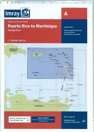 IMRAY - CHART PUERTO RICO TO MARTINIQUE. CHART A